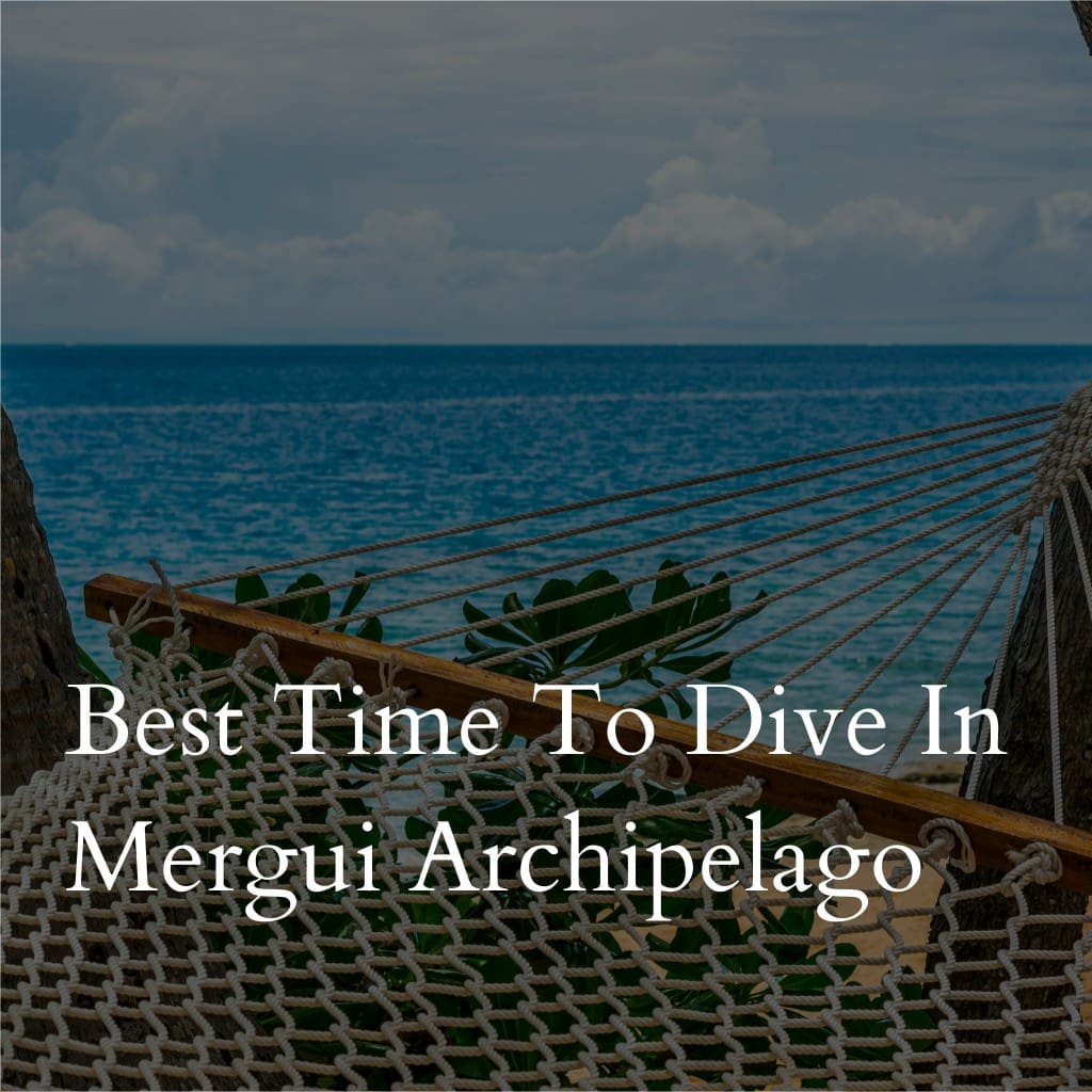 Hammock overlooking sea with text about Mergui Archipelago