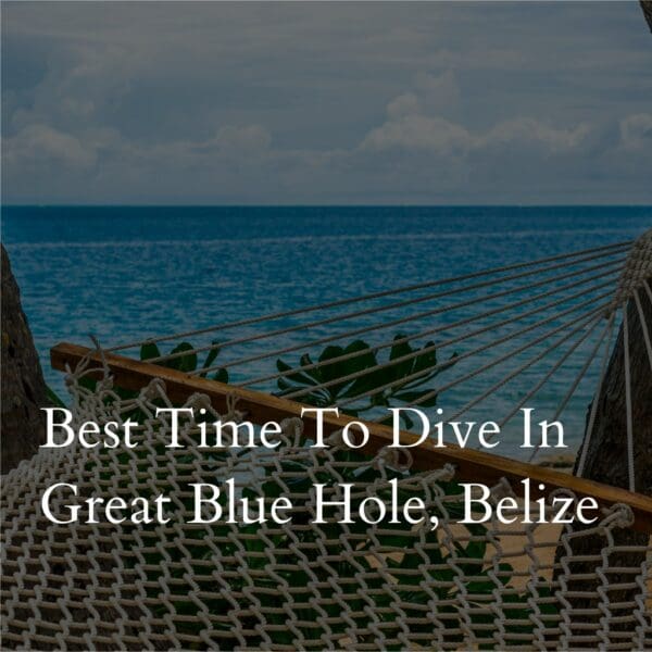 Hammock overlooking ocean promoting Belize's Great Blue Hole