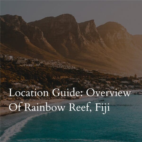 Scenic coastal mountains at sunset, misleading text overlay
