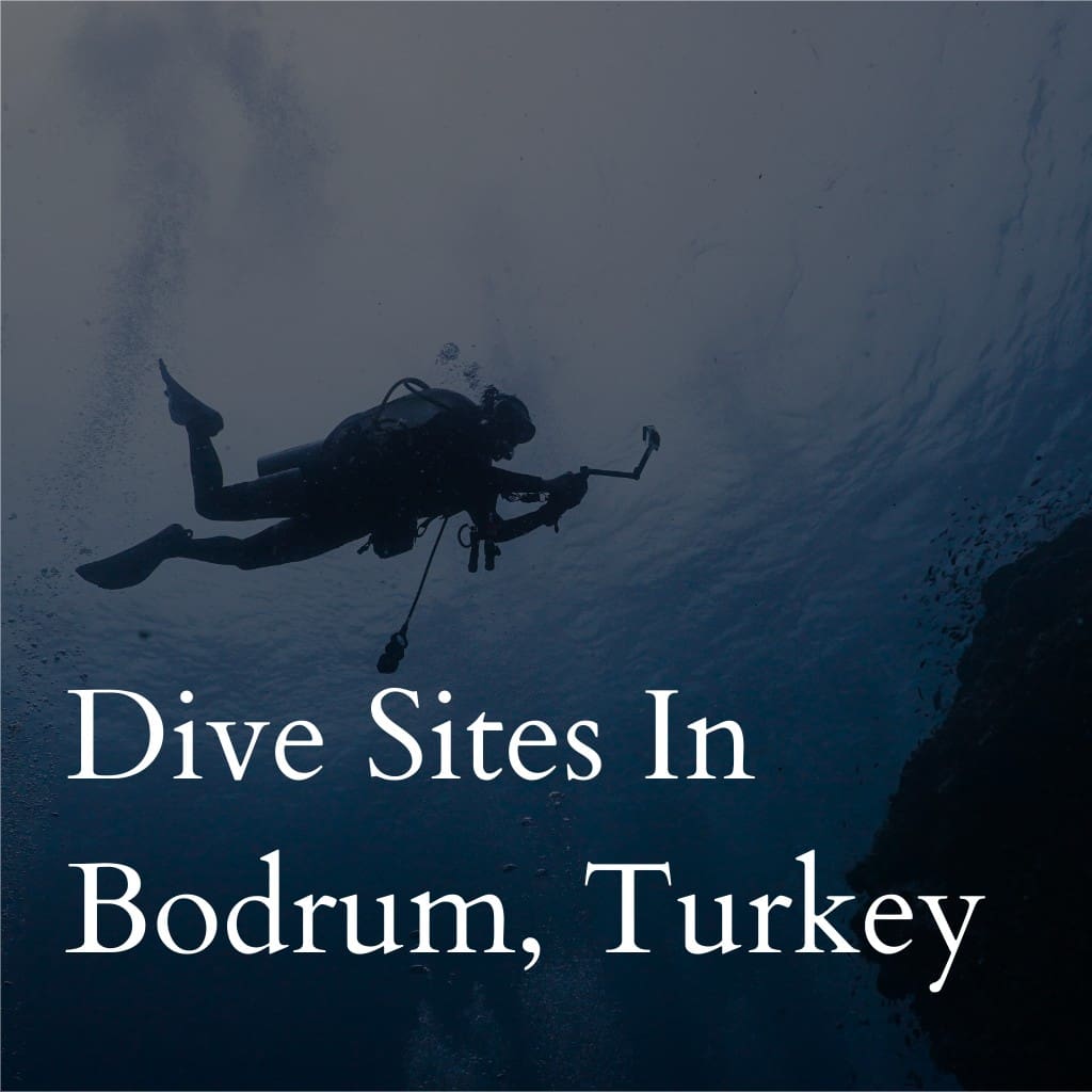 Scuba diver exploring underwater near Bodrum, Turkey