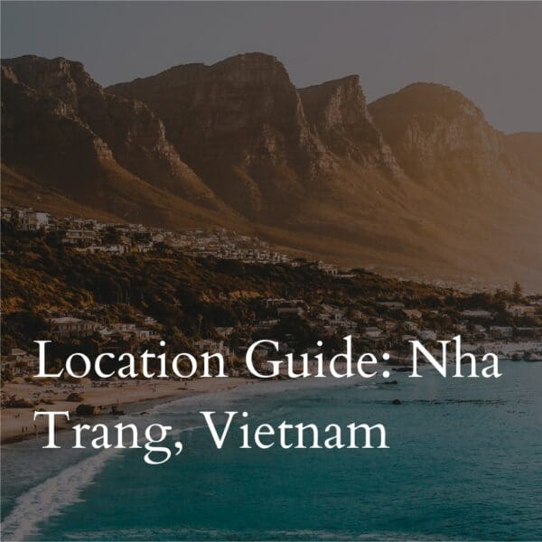 Seaside view of mountains near Nha Trang, Vietnam