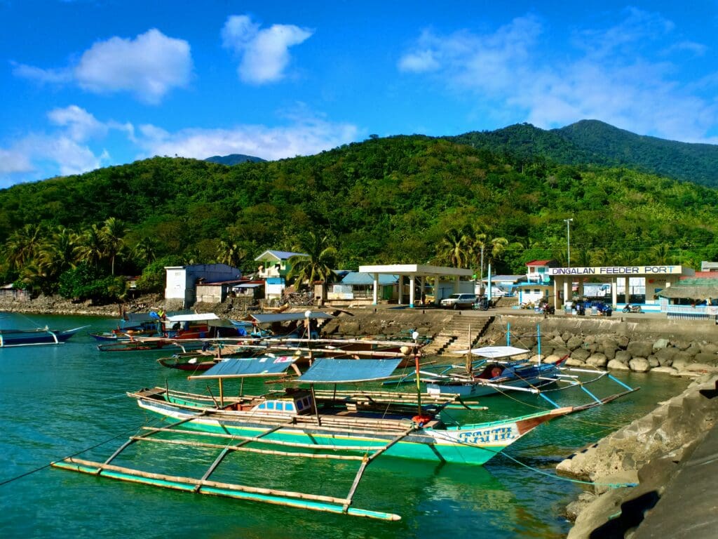 Colorful boats at Dingalan Feeder Port, Philippines