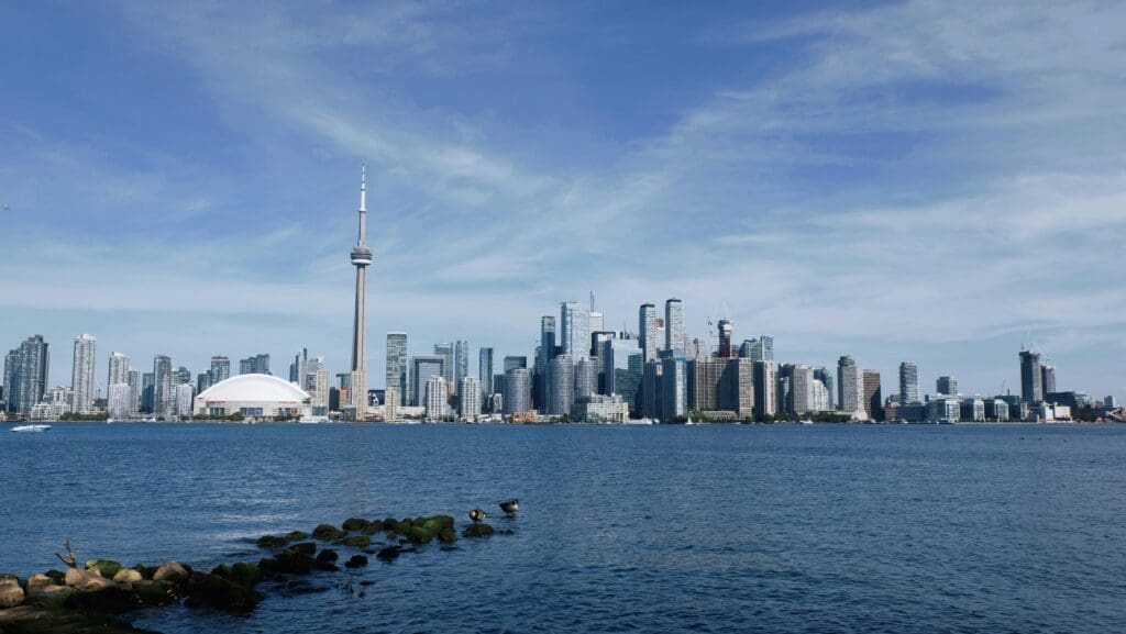Toronto skyline with CN Tower from waterfront